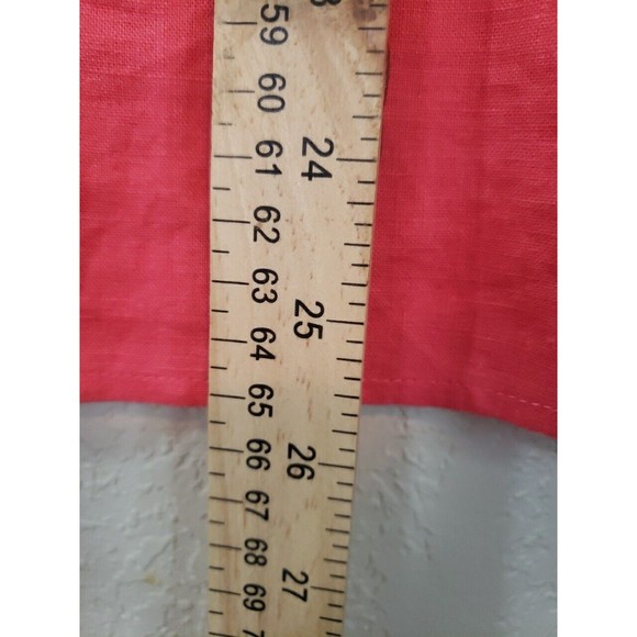 Susan Bristol Tunic 100% linen Sleeveless V-Neck Size Medium Coral - Picture 6 of 8